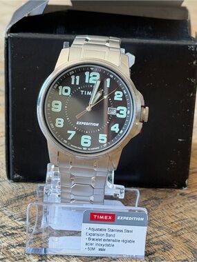 NIB Timex Expedition Mens Expansion Band Watch - New, Box/Papers